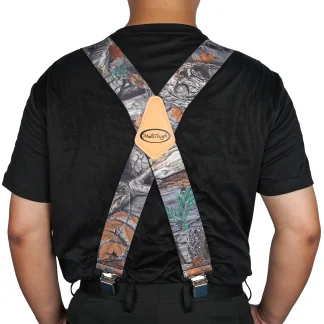 Printed Cross Back Suspender For Dad