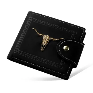 Bull Skull Decor Wallet For Dad