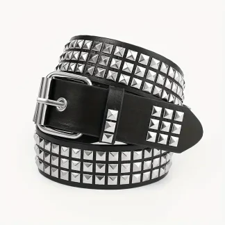 Beaded Rivet Belt For Dad