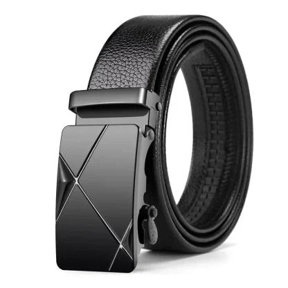 Sleek Black Belt For Dad - Image 2